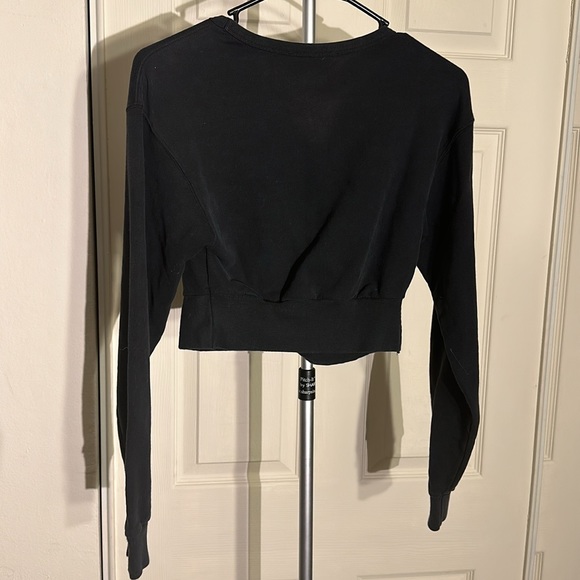 Allsaints Black Paloma Cropped Sweatshirt XS - Picture 6 of 6